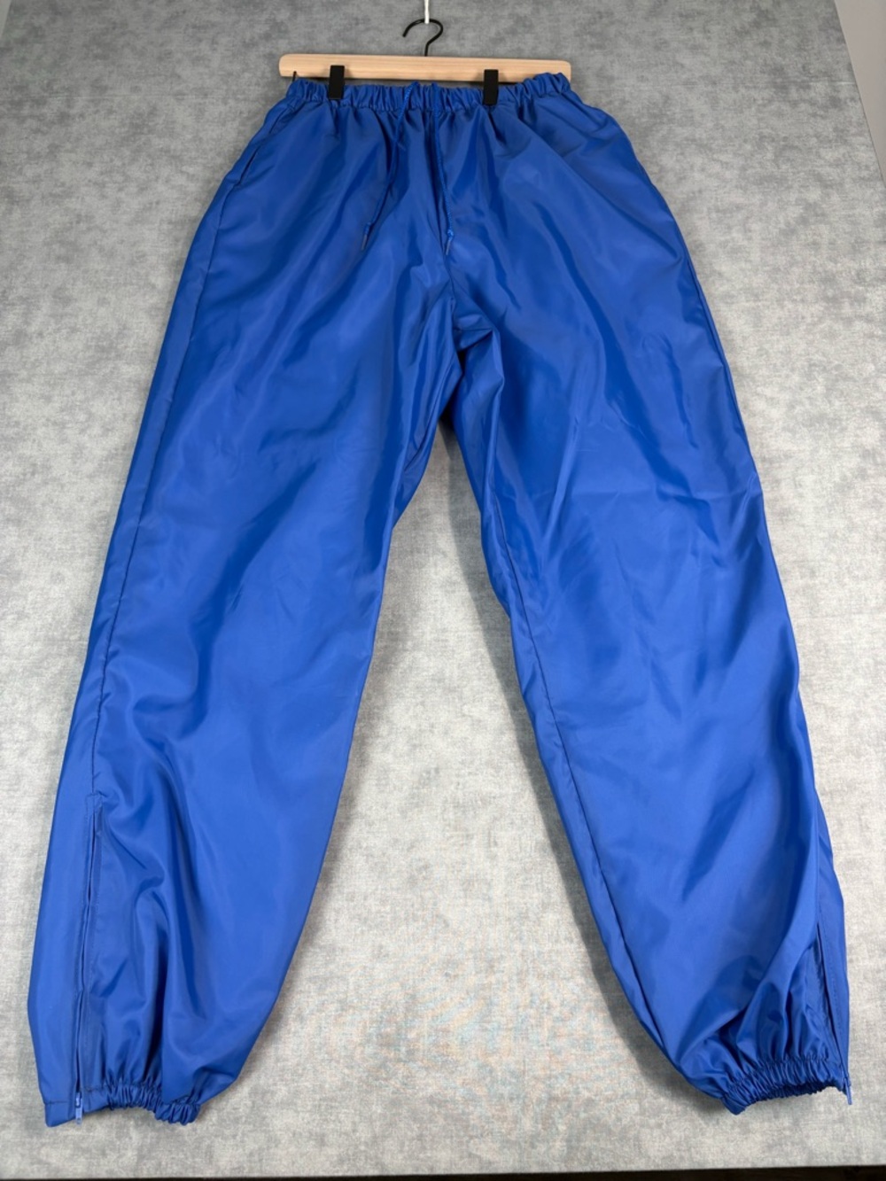 Vintage Windless Track Pants USA Blue Nylon Windbreaker Mens L 90s